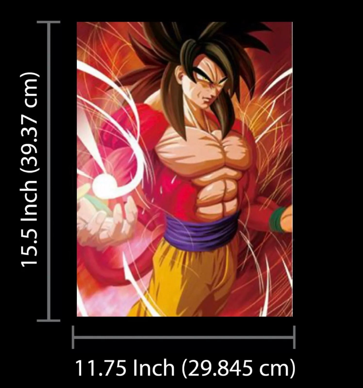 Goku,Vegeta,Vegito-3D Lenticular Effect-Anime Dragon Ball Z Poster,3 Images In 1