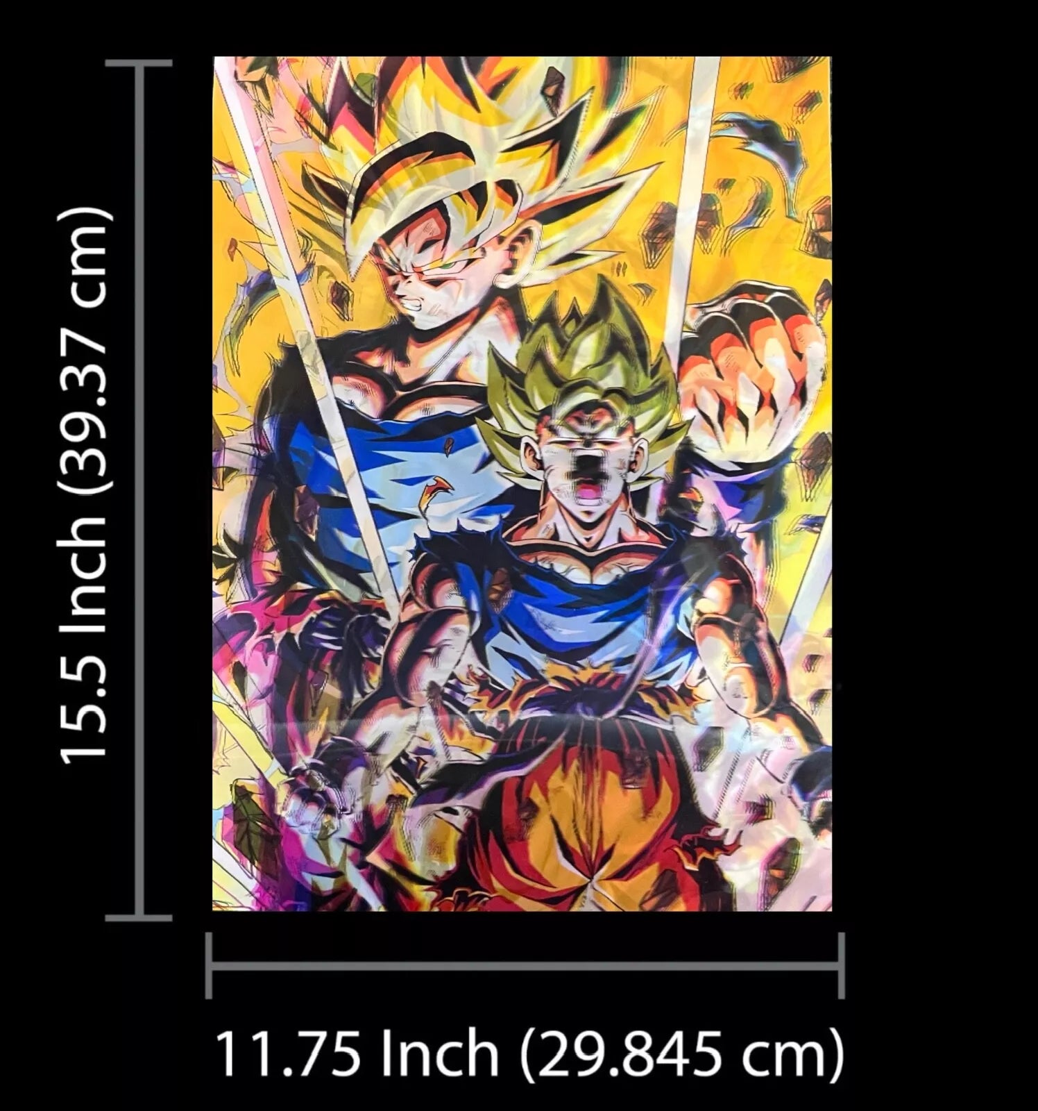 Goku,Vegeta,gohan-3D Lenticular Effect- Anime Dragon Ball Z Poster