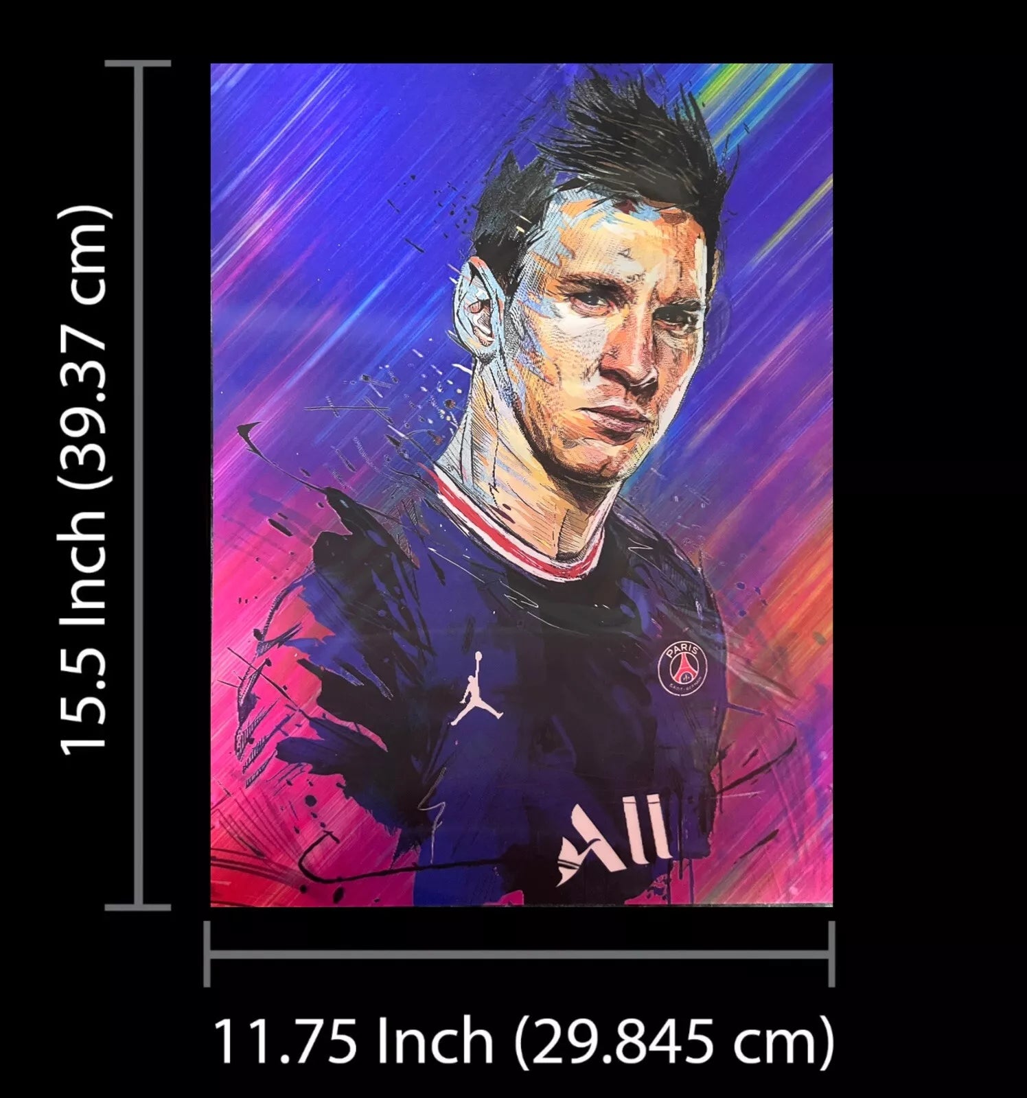 Lionel Messi ,Cristiano Ronaldo-3D Poster ,3D Lenticular-2 Images Change
