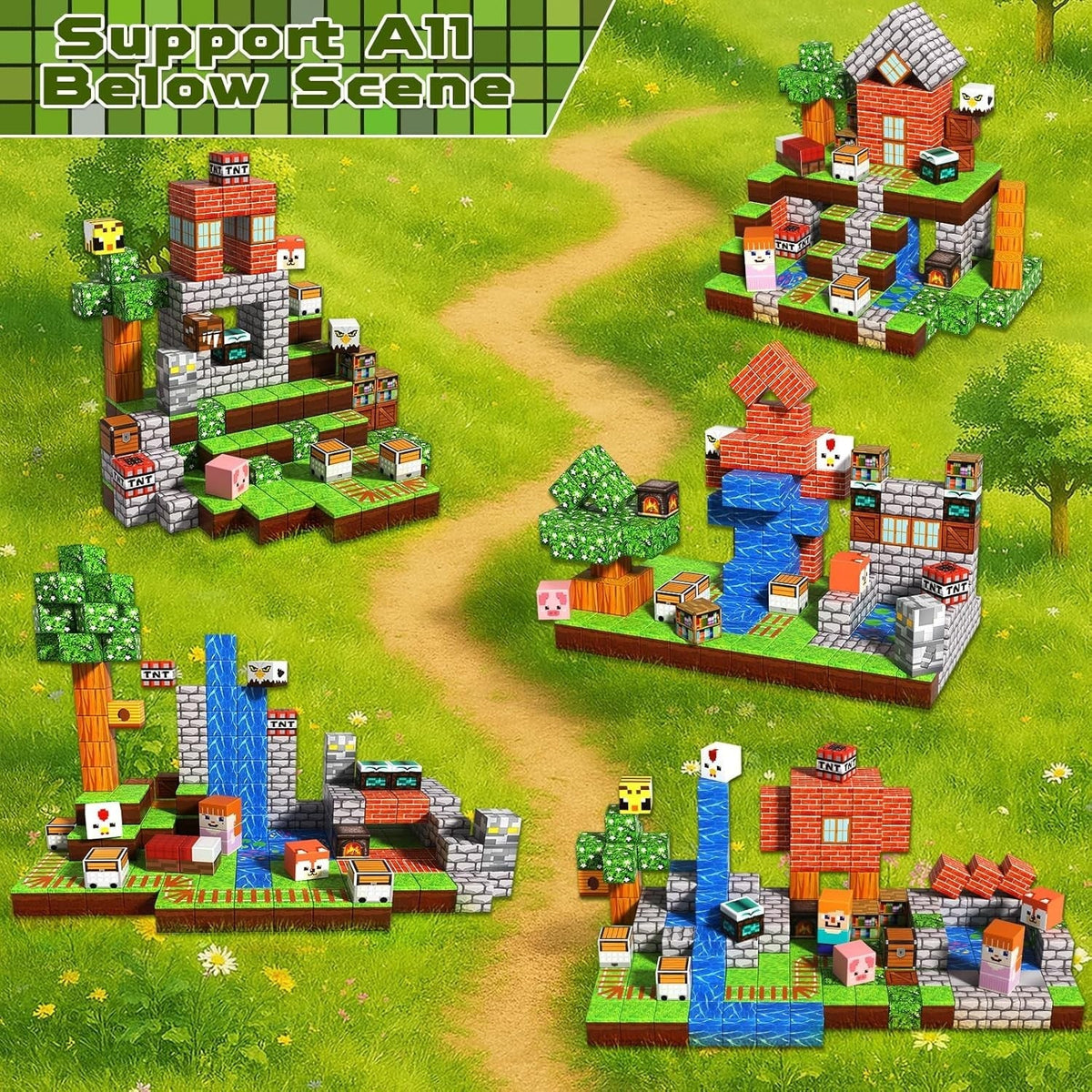 Forest Landscape Creative DIY Cube Set - 200 Pieces