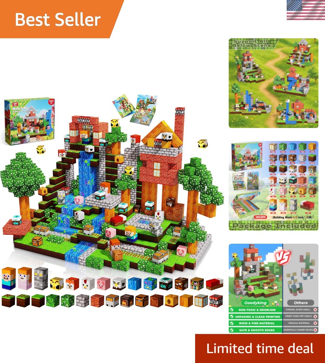 Forest Landscape Creative DIY Cube Set - 200 Pieces
