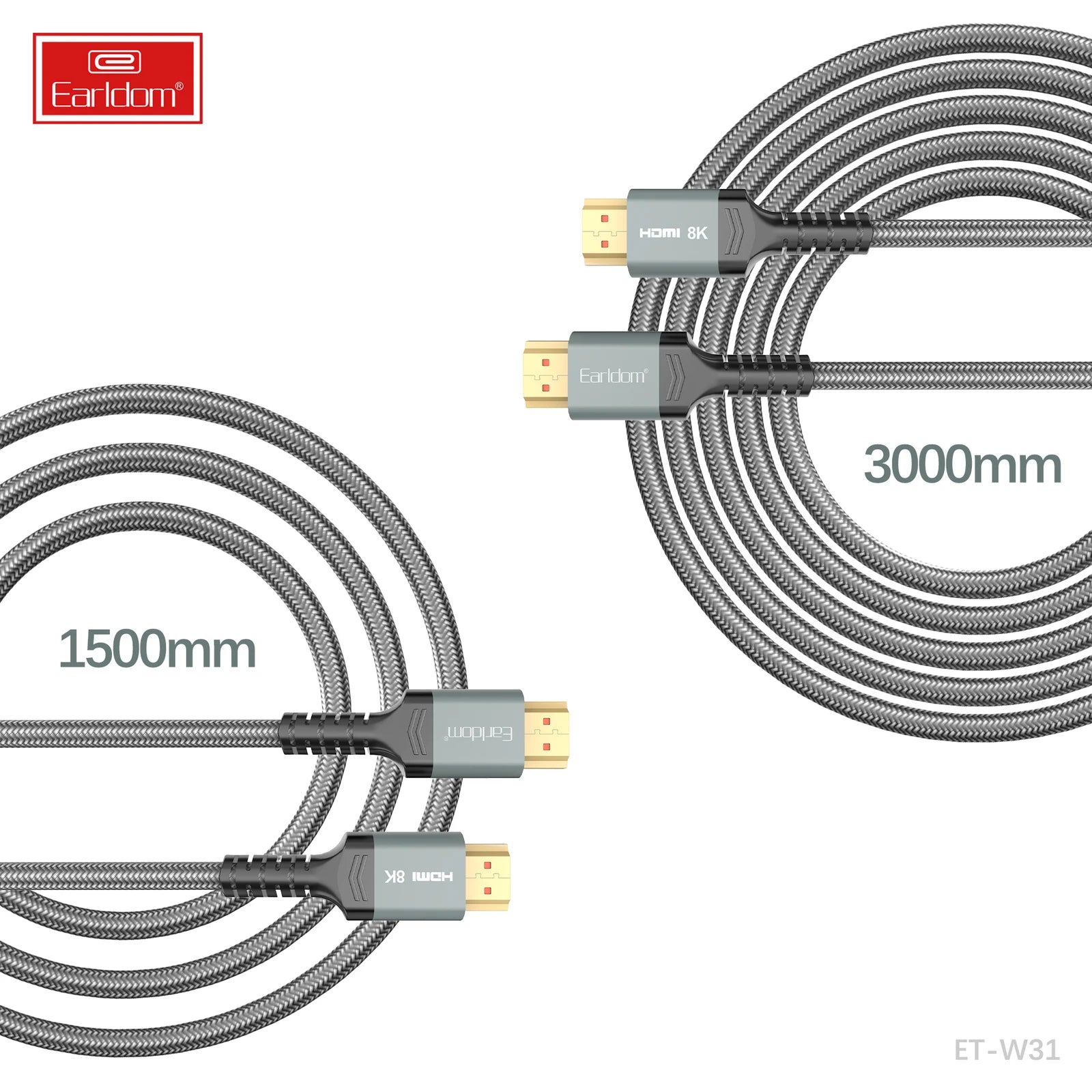 Earldom W31 8K HDMI 2.1 Fibre Optic Cable - 3m image 2