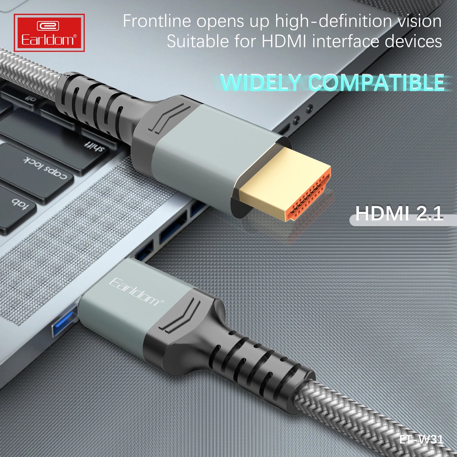 Earldom W31 8K HDMI 2.1 Fibre Optic Cable - 3m image 4