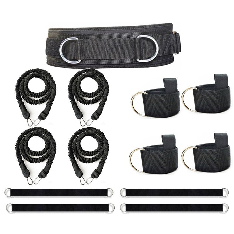 Professional Bastketball Sport Rubber Resistance Band Thigh Strength Trainer Full Set