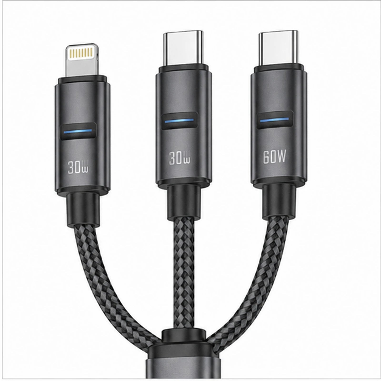 Foneng XS10 Type-C 3-in-1 Fast Data Cable 60W - 1.2m image 2