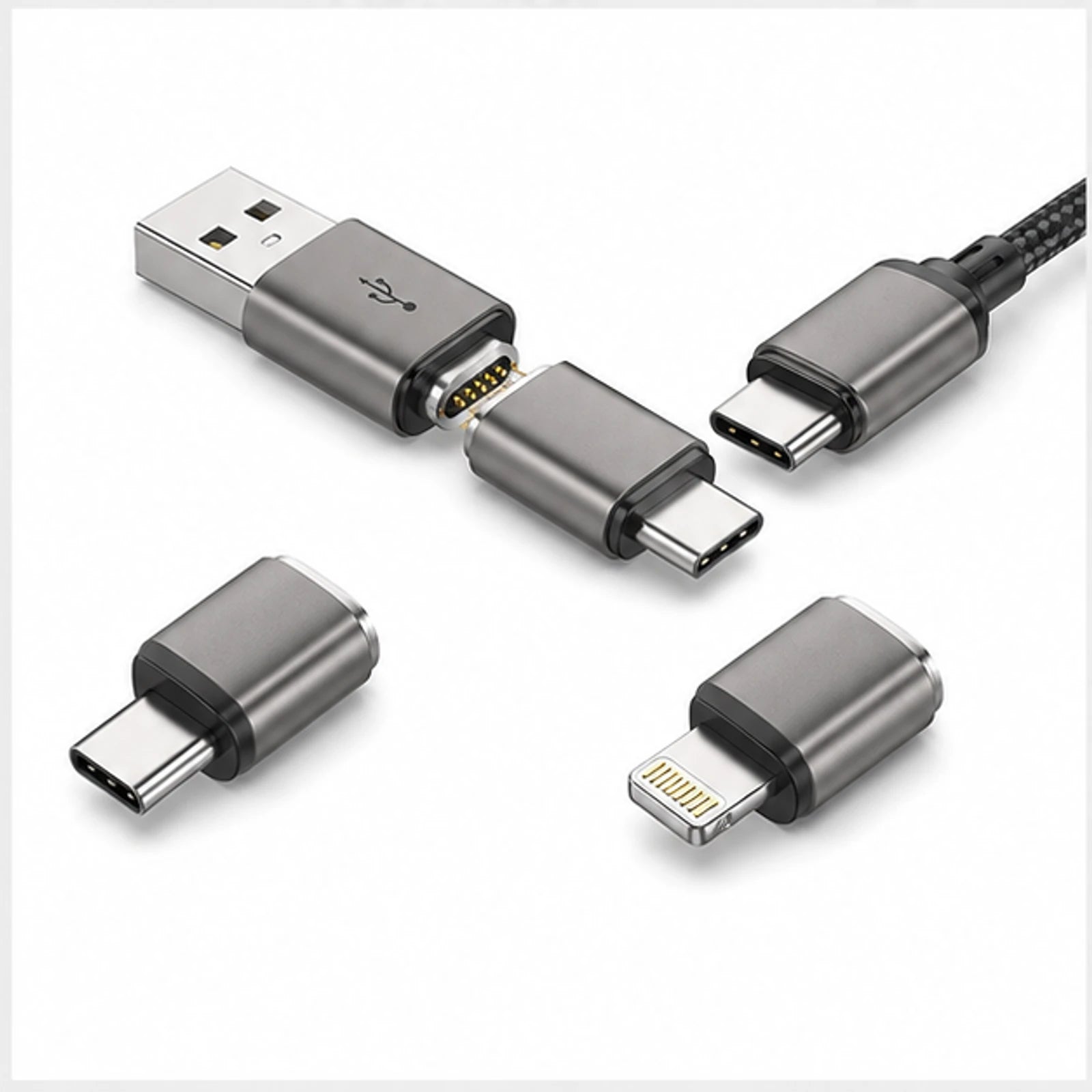 Foneng XS15 4-in-1 Magnetic Data Cable 60W - 1.2m image 3