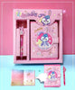 Cute Sanrio Notebook Anime HelloKitty Cinnamoroll Kuromi Students Hand Account Diary Children Magnetic Buckle Notepad Gift Box