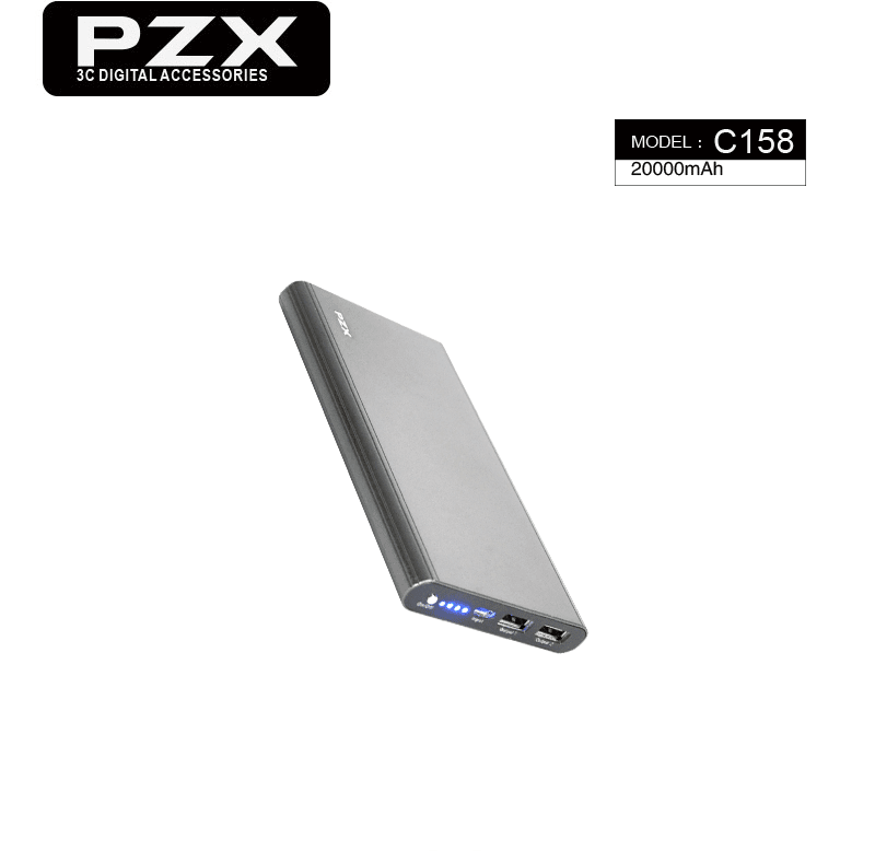 Pzx Slim Metal 8000mAh Power Bank
