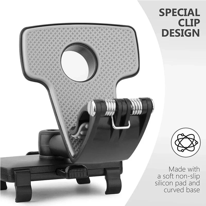 Universal 360° Rotatable Car Dashboard Sun Visor Rear View Mirror Mobile Phone Holder Stand for 3-7 inch