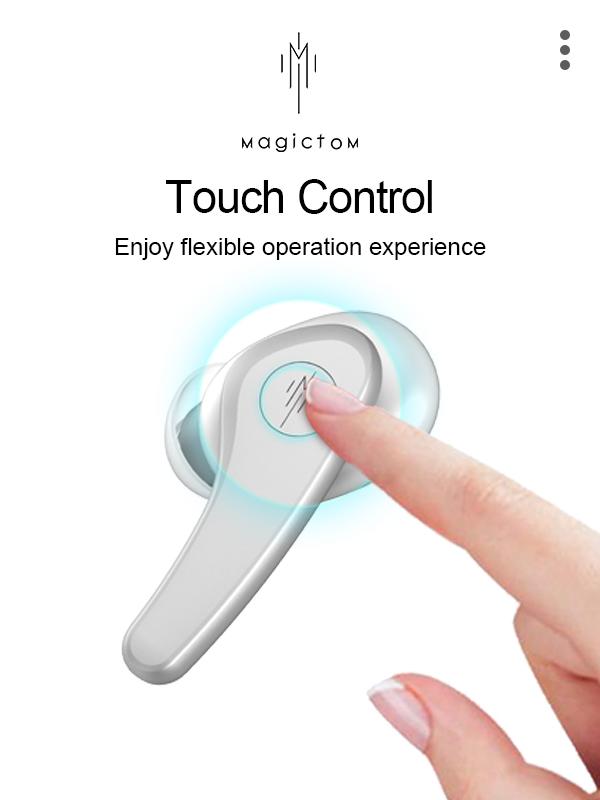Magic TOM Premium  Wireless Noice Cancelling In-Ear airpod  Black