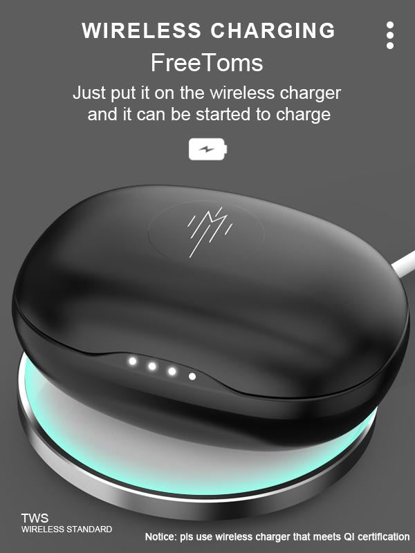 Magic TOM Premium  Wireless Noice Cancelling In-Ear airpod  Black