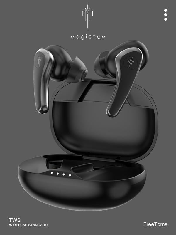 Magic TOM Premium  Wireless Noice Cancelling In-Ear airpod  Black
