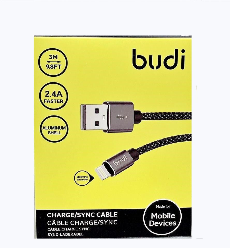 Budi 3 Meters Cable Heavy Duty Aluminum Shell long Cable