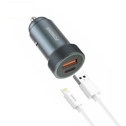 Foneng 18W PD QC.30 Fast Car Charger For iphone 12 13  iPad Pro