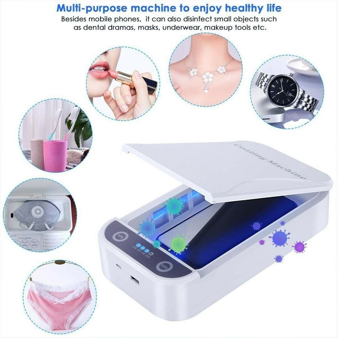 UV Ultraviolet Light Cleaner Storage Box Tool For Cell Phone Jewelry Cleaning