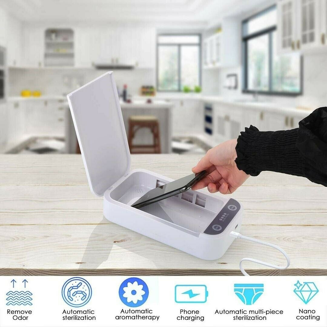 UV Ultraviolet Light Cleaner Storage Box Tool For Cell Phone Jewelry Cleaning