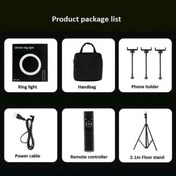 HQ BiColor  LED Ring Light Kit with Stand Social Media/Beauty Ticok LIGHT 18