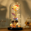 Present LED 24k Goldleaf Rose Bear Flower Glass Lamp Light