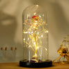 Present LED 24k Goldleaf Rose Bear Flower Glass Lamp Light