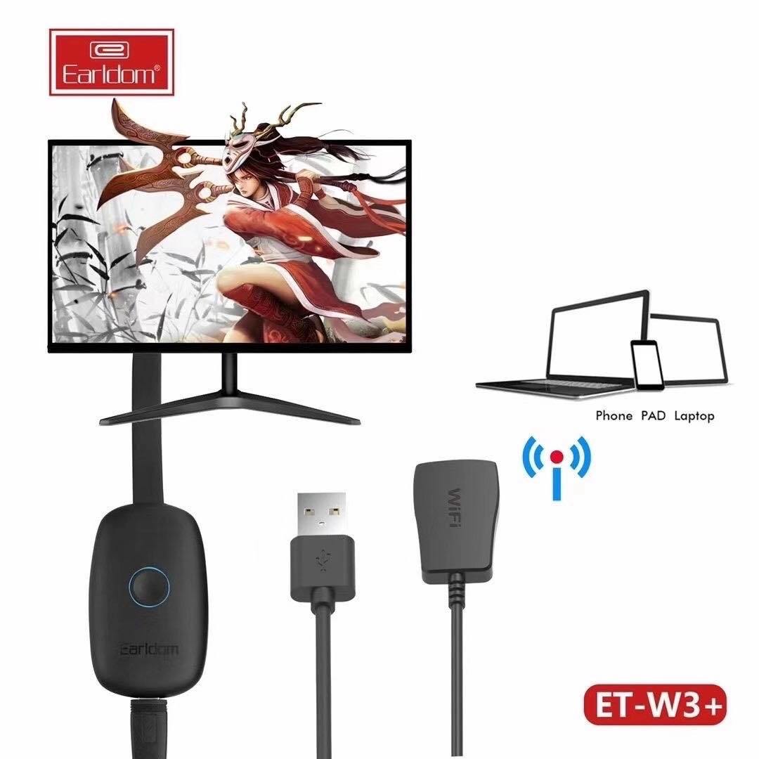 Earldom W3+ Wireless HDMI  HD 4K Resolution For Phones iPhone ipad Laptops Connecting to TVs