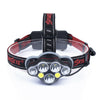 iTEQ Headlight red COB LED Head Lamp USB Rechargeable Headtorch 8 light