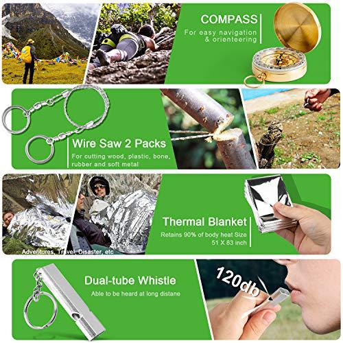 New Survival Kit Outdoor Emergency Gear Kit for Camping Hiking Travelling Adventures