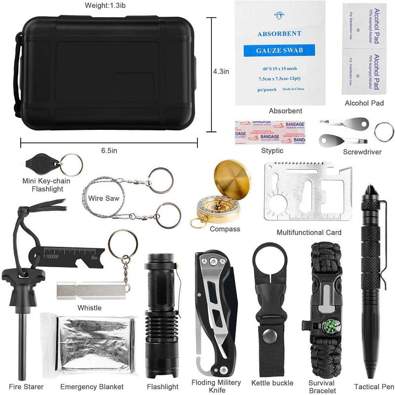 New Survival Kit Outdoor Emergency Gear Kit for Camping Hiking Travelling Adventures