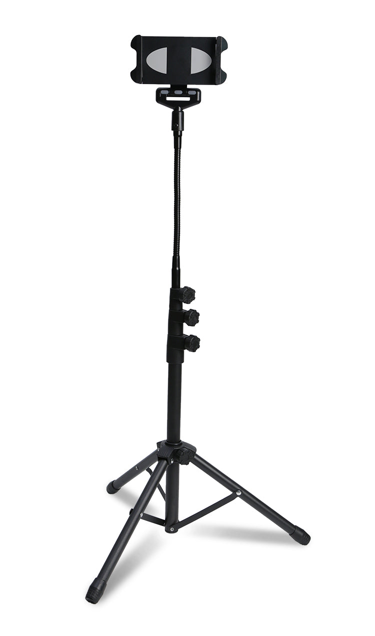 iPad Tripod Stand Tablet Floor Stand Height Adjustable 20 to 63 Inch with 360 Rotating Tablet Tripod Stand for 4.7 to 12.9 Inch Ipad