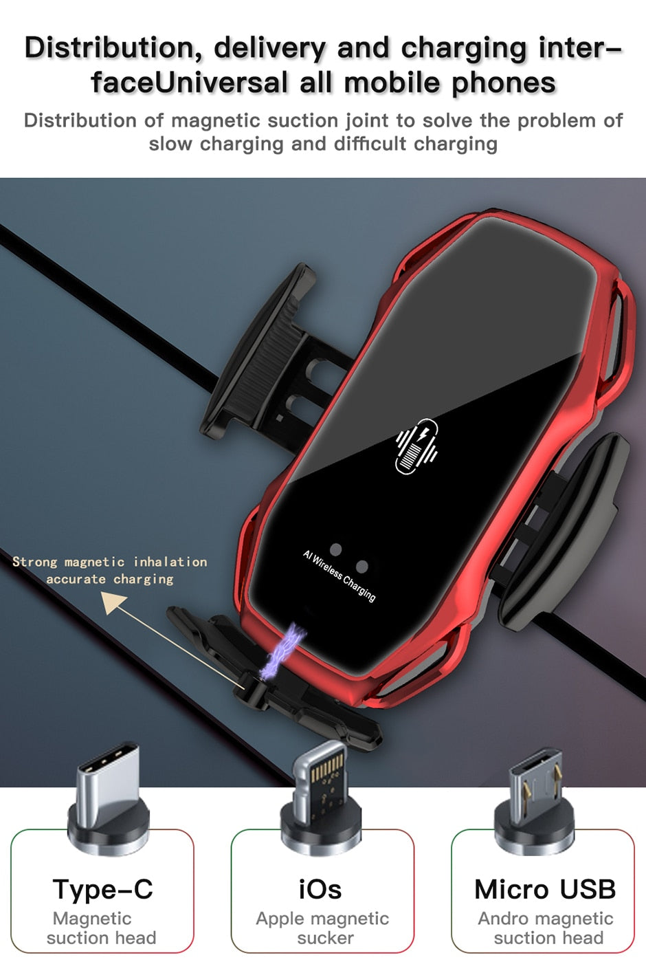 TEQ Wireless  auto sensor 15W Charger Car holder