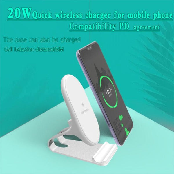 TEQ metal wireless stand for Apple iphone smartphone 20w