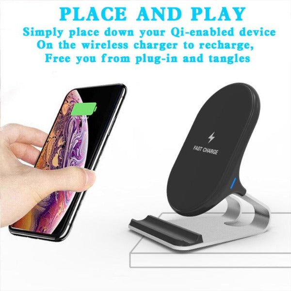 TEQ metal wireless stand for Apple iphone smartphone 20w