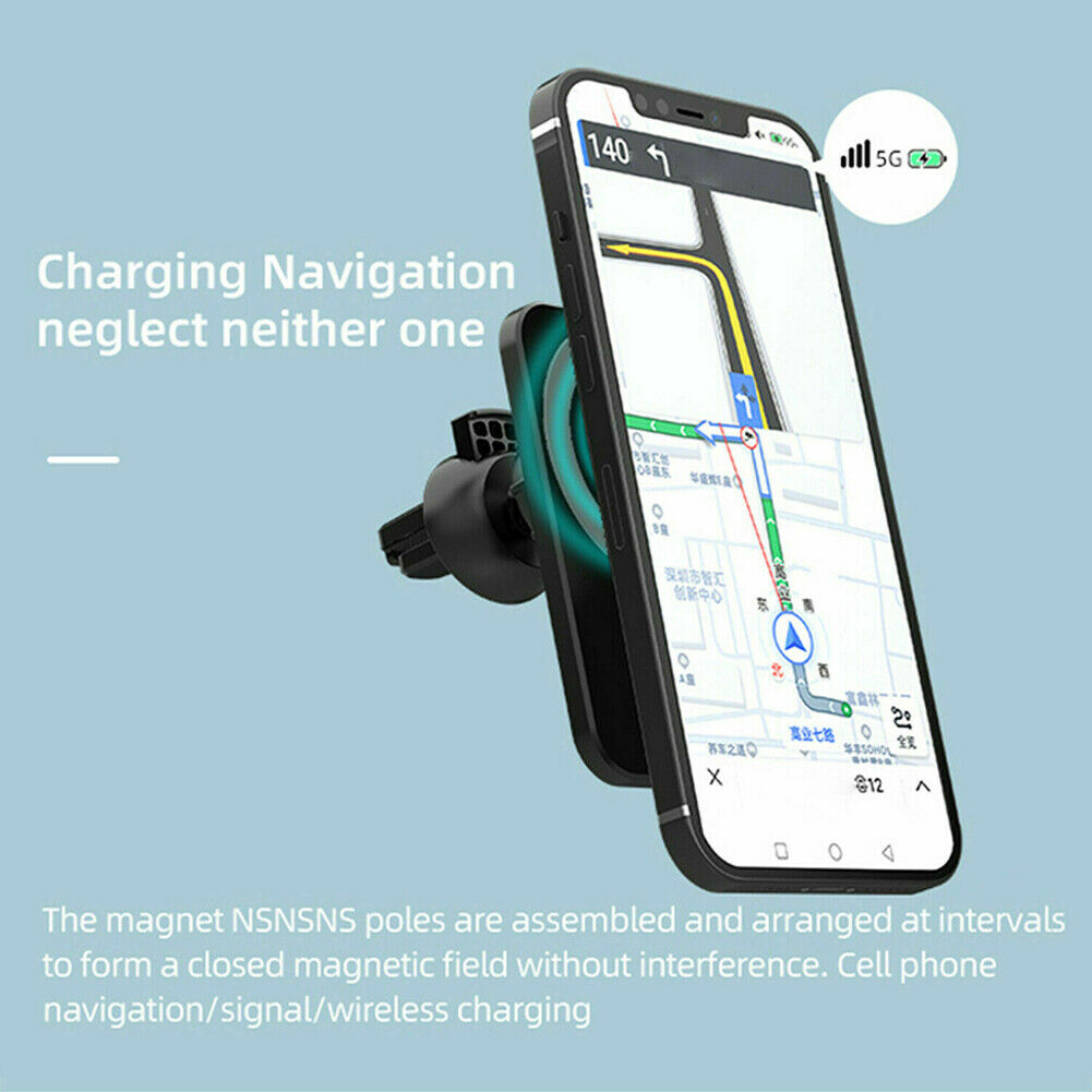 Mag safe Car Mount Wireless charger with for iPhone 12/12 Pro/12 Pro Max/12 mini