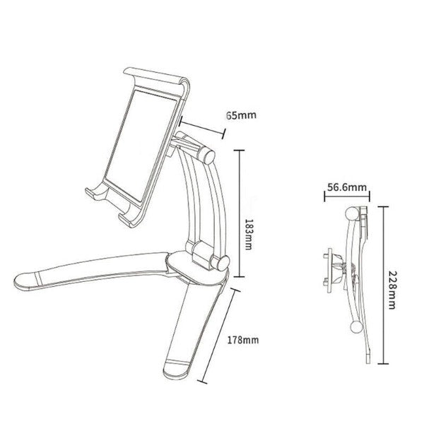iTEQ Kitchen ipad holder Fold Wall Mount Tablets Phone Stand Bracket Holder
