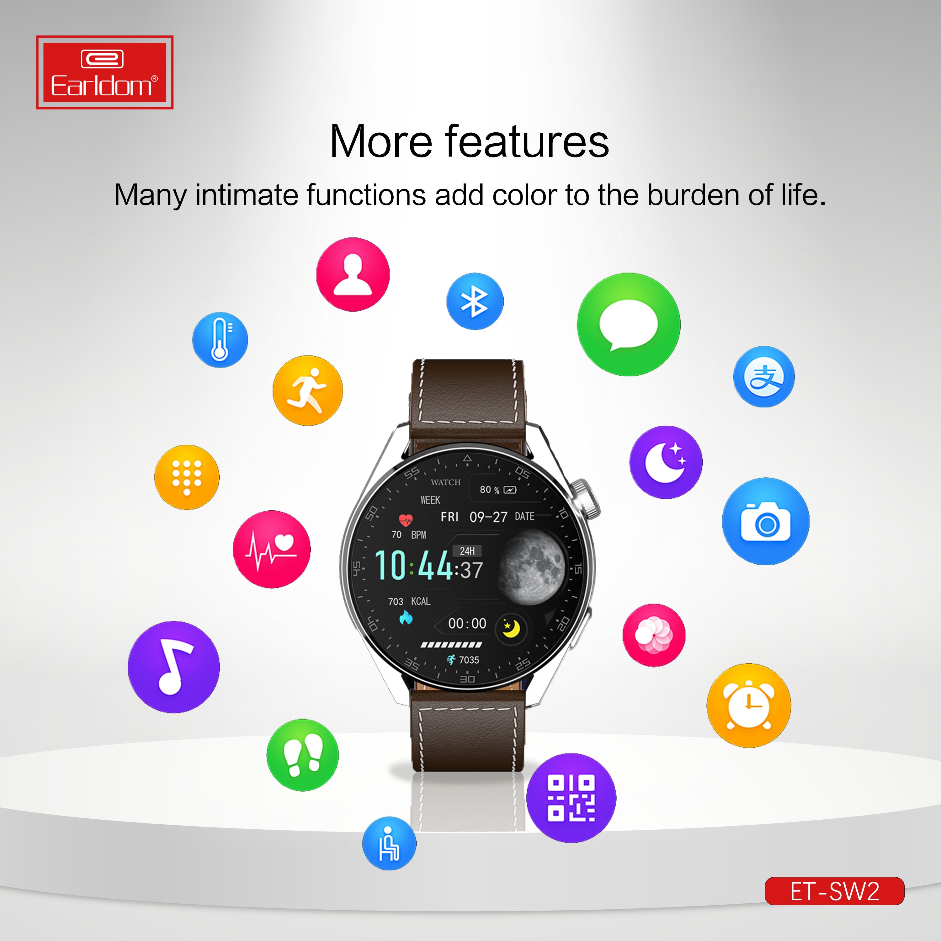 Earldom ET-SW2 Smart watch with Heart rate sensor