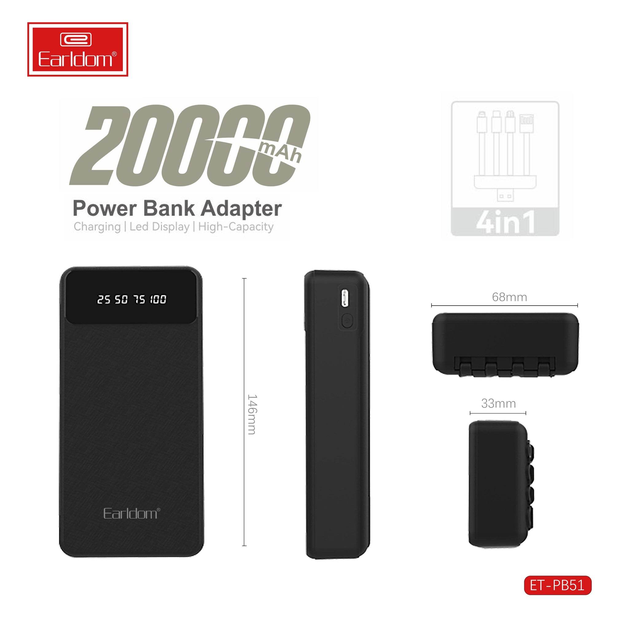 ET-PB51 Power Bank 20000mAh