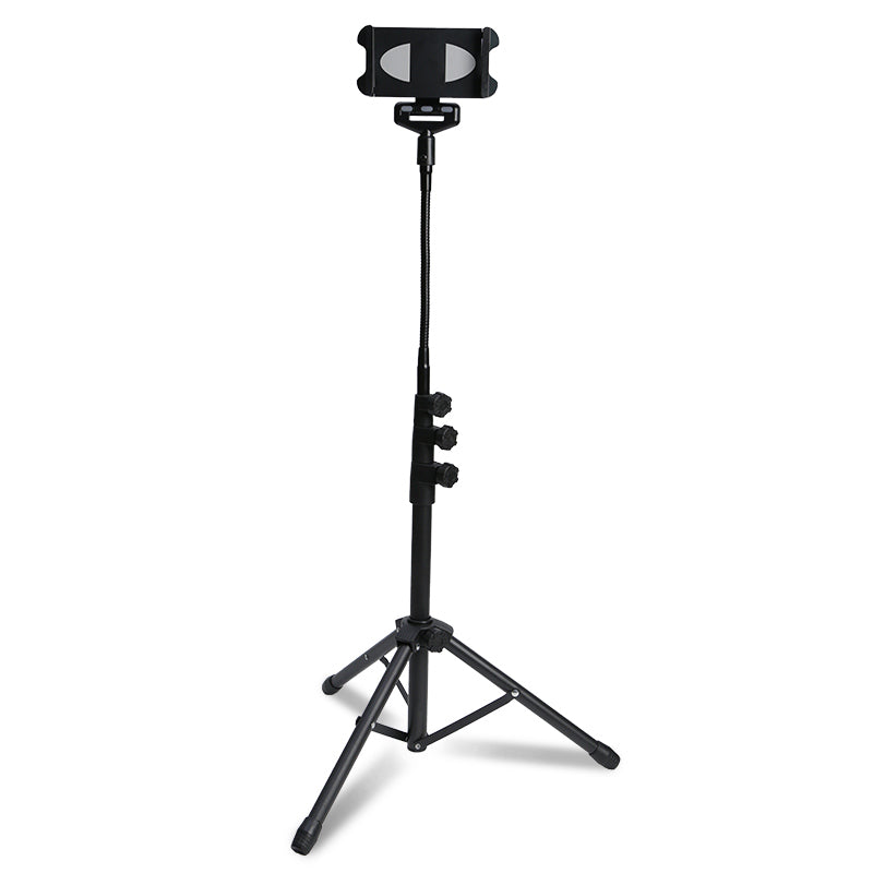 iPad Tripod Stand Tablet Floor Stand Height Adjustable 20 to 63 Inch with 360 Rotating Tablet Tripod Stand for 4.7 to 12.9 Inch Ipad