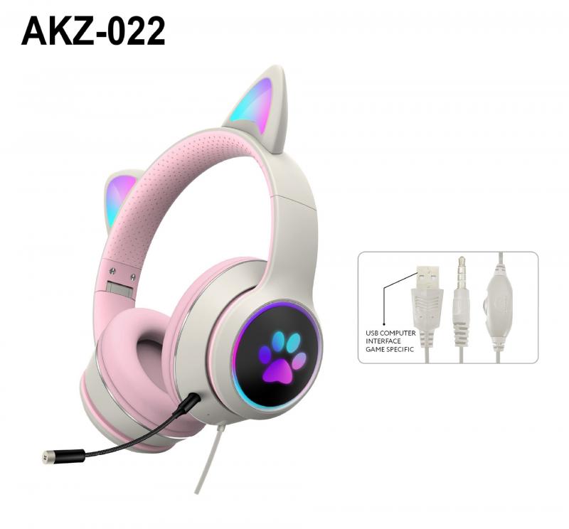 iTEQ Wired Cat Ear Gaming Headset With Microphone Adult Kids Gift for PC PS4 PS5 Nintendo Switch