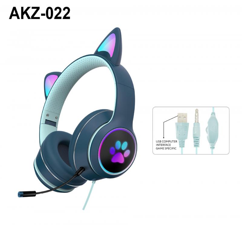iTEQ Wired Cat Ear Gaming Headset With Microphone Adult Kids Gift for PC PS4 PS5 Nintendo Switch