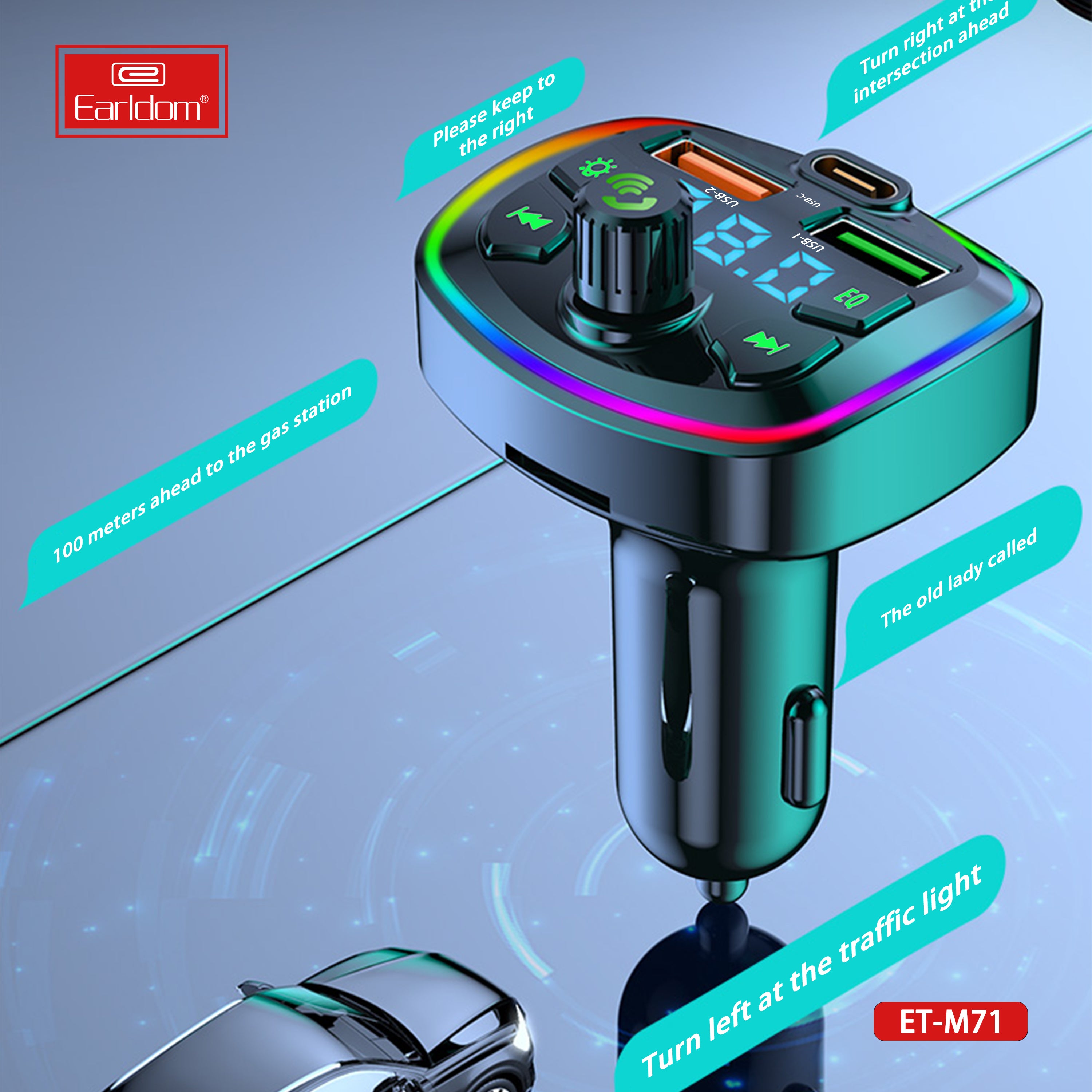 ET-M71 FM Transmitter Bluetooth Car kit
