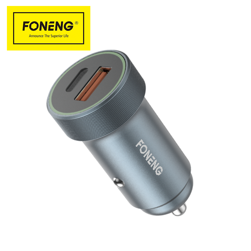 Foneng 18W PD QC.30 Fast Car Charger For iphone 12 13  iPad Pro