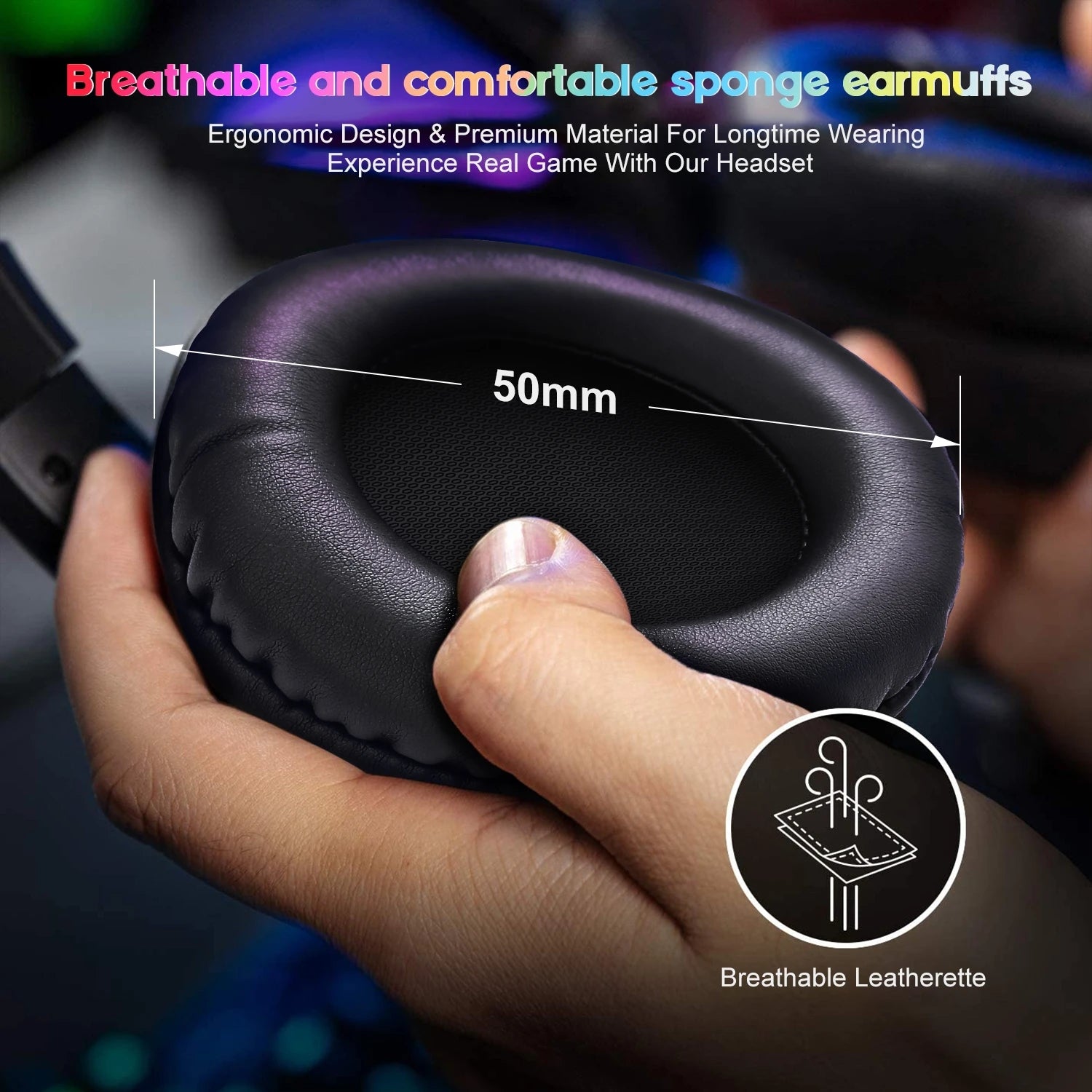 Soulbytes RGB LED Light Display Wintory  Gaming Headset For Ps4 ps5 Xbox PC Nintendo Switch