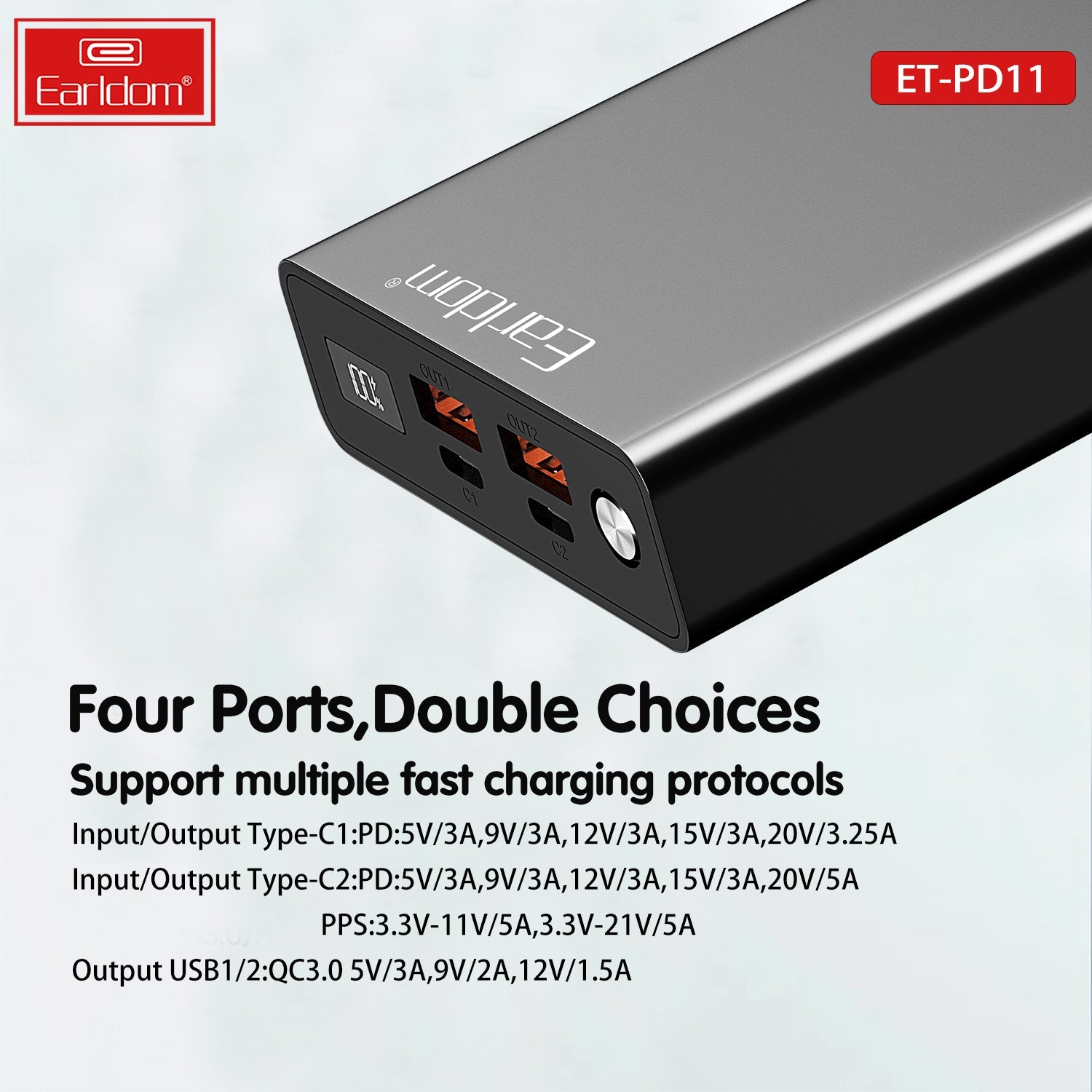 Super Power Bank 20000mAh 100W For iPhone iPad Laptop