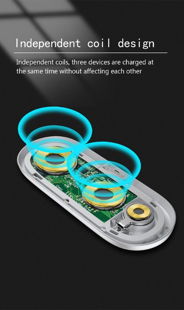 TEQ 5 in 1 wireless charger pad For  Apple Samsung phone and watch