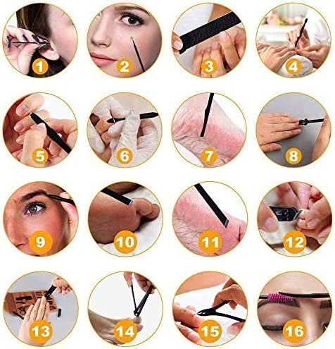 16pcs Nail Clipper nail scissors  Pedicure Cuticle Remover Nail File Manicure Set