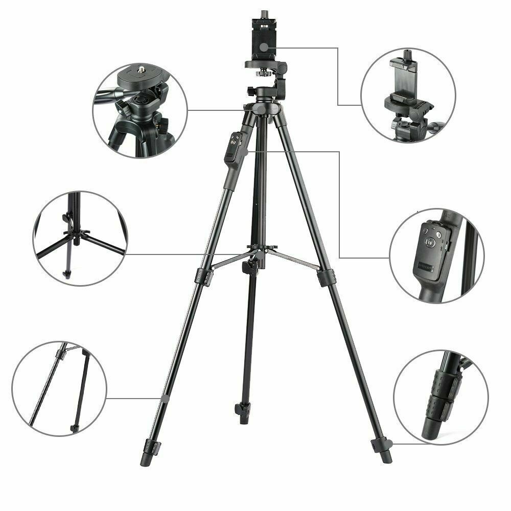 Yunteng VCT 5208 Phone Camera Tripod Bluetooth Shutter Telescoping Legs iphone