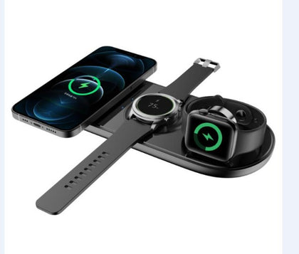 TEQ 5 in 1 wireless charger pad For  Apple Samsung phone and watch