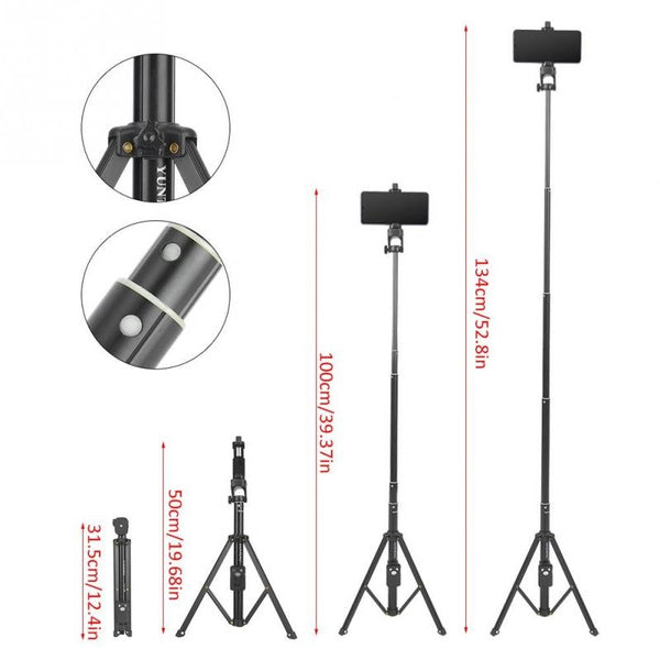 Yunteng aluminium Phone Camera Tripod Selfie Stick Monopod Bluetooth wireless