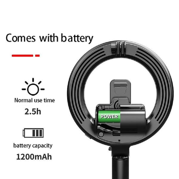 Extendable Selfie Stick Tripod LED Ring Light Bluetooth