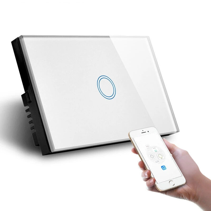 Tuya 240V  1 Gang 1 Way Smart Home Touch Switch WiFi APP Control Alexa Google