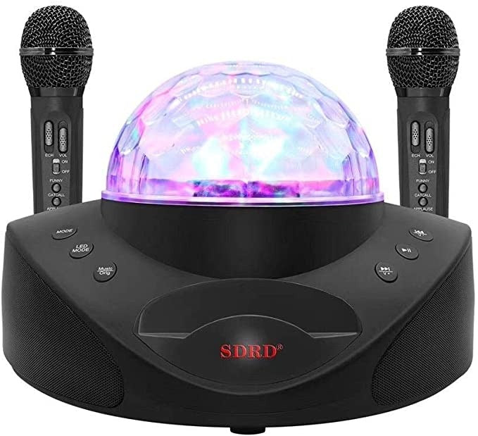 SDRD SD-308 2 in 1 Family KTV Portable Wireless Dual Microphone Bluetooth Speaker